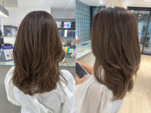 【山本】レイヤースタイル赤みなしグレー系カラー