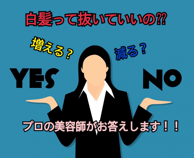 白髪って抜いていいの⁇抜いたら増える⁇そんな疑問に美容師がお答えします！