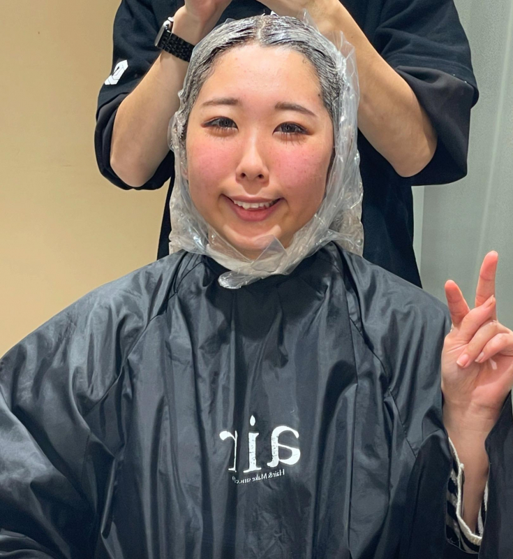 カラー放置中