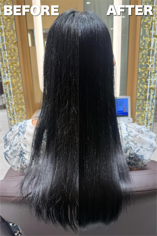 黒髪ロングにはストレートパーマを！