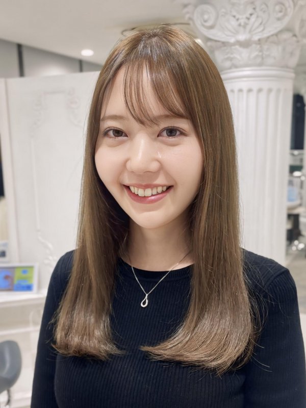 ブリーチなしアッシュカラー