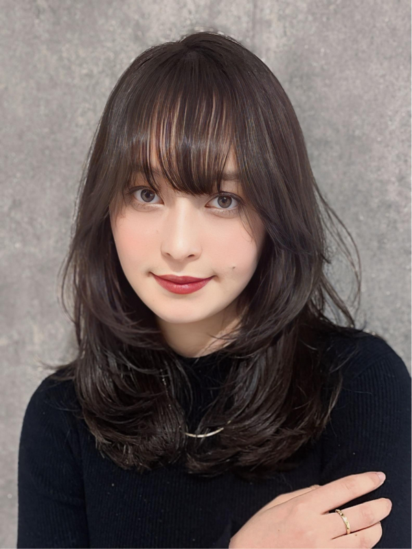 グレージュレイヤーカット