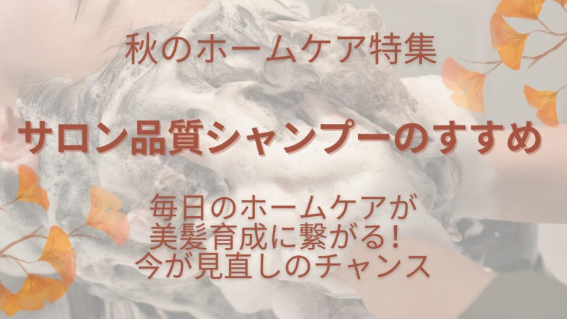 秋のホームケア特集：髪と頭皮を整える、サロン品質シャンプーのすすめ