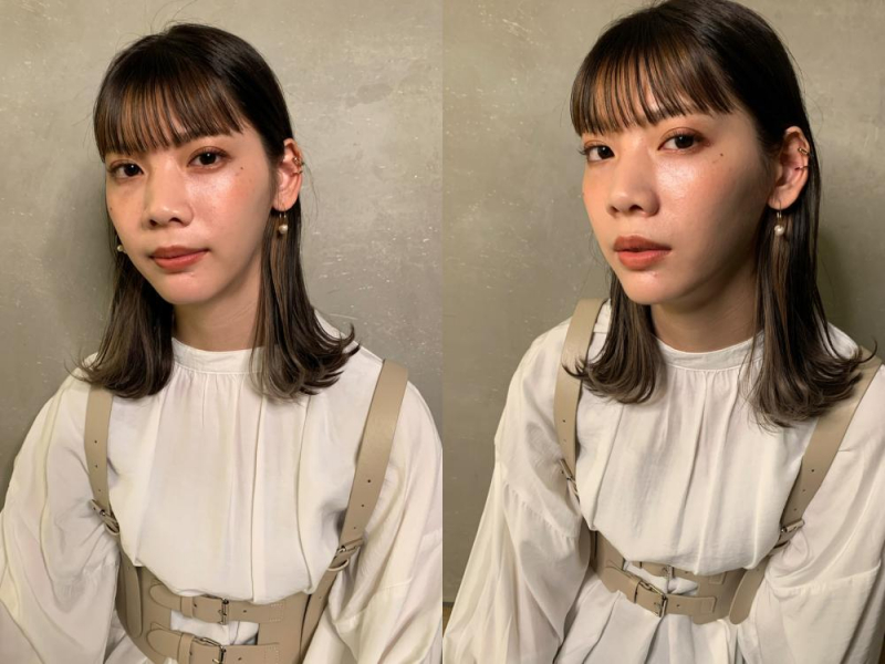 【山本】伸ばしかけヘア　外はね