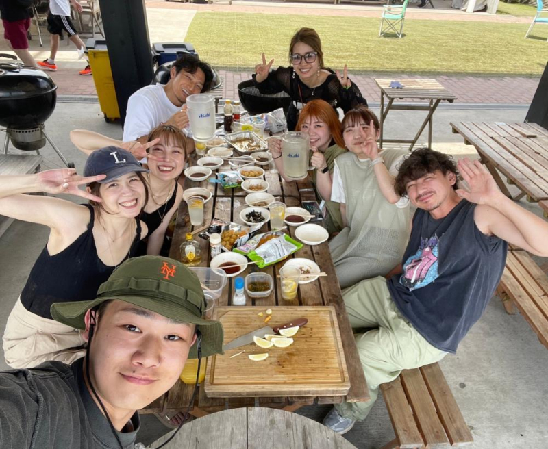 airスタッフとBBQ