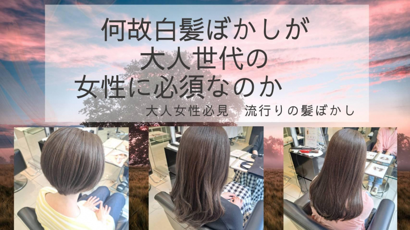 何故、白髪ぼかしが大人世代の女性に必須なのか