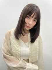 【湯田】小顔見せ内巻きロングレイヤー